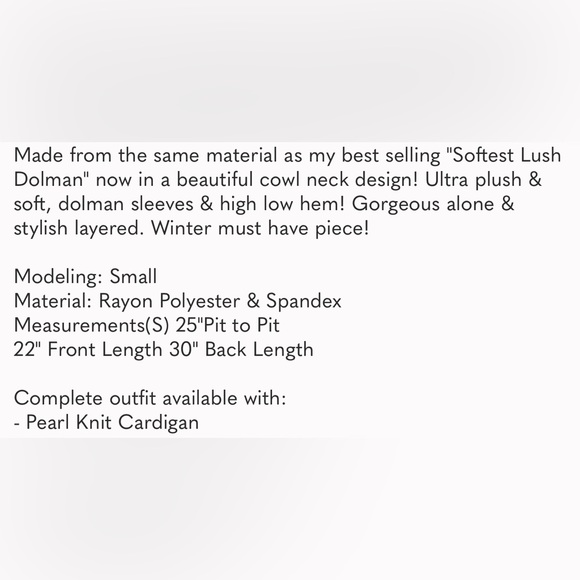 Ivory Softest Lush Cowl Neck - Picture 5 of 5